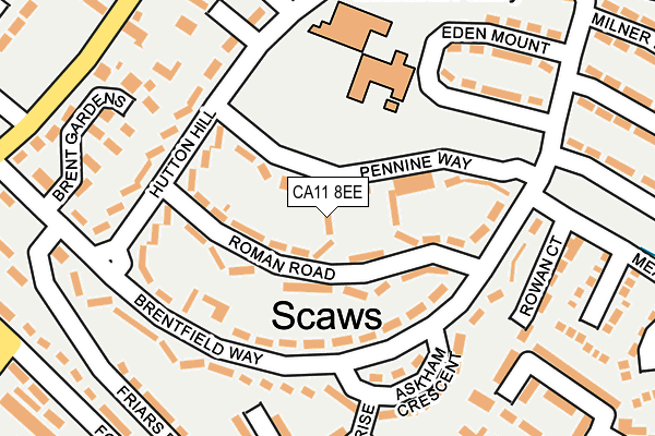 CA11 8EE map - OS OpenMap – Local (Ordnance Survey)