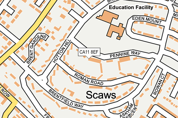 CA11 8EF map - OS OpenMap – Local (Ordnance Survey)