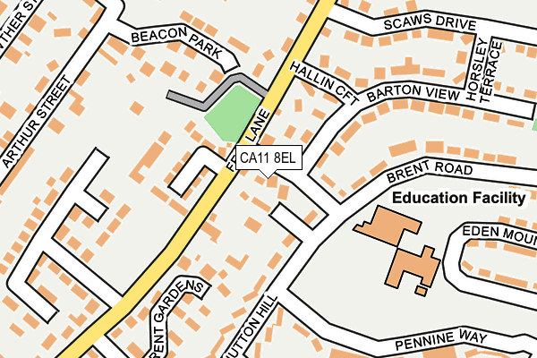 CA11 8EL map - OS OpenMap – Local (Ordnance Survey)