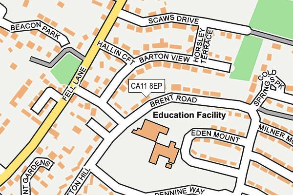 CA11 8EP map - OS OpenMap – Local (Ordnance Survey)