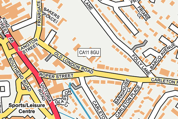 CA11 8GU map - OS OpenMap – Local (Ordnance Survey)