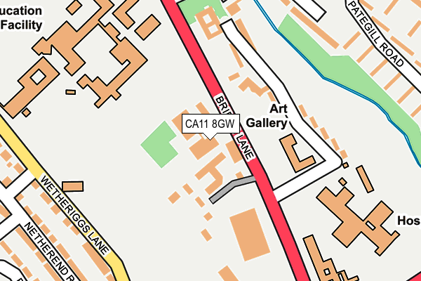 CA11 8GW map - OS OpenMap – Local (Ordnance Survey)