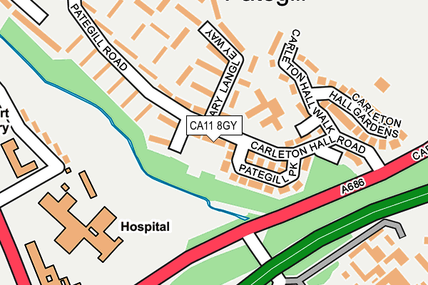 CA11 8GY map - OS OpenMap – Local (Ordnance Survey)