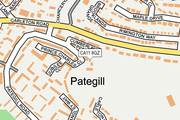 CA11 8GZ map - OS OpenMap – Local (Ordnance Survey)