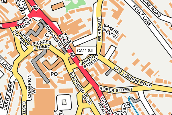 CA11 8JL map - OS OpenMap – Local (Ordnance Survey)