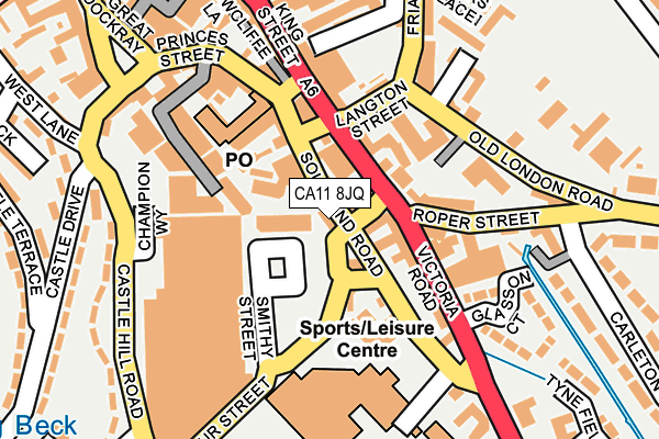 CA11 8JQ map - OS OpenMap – Local (Ordnance Survey)