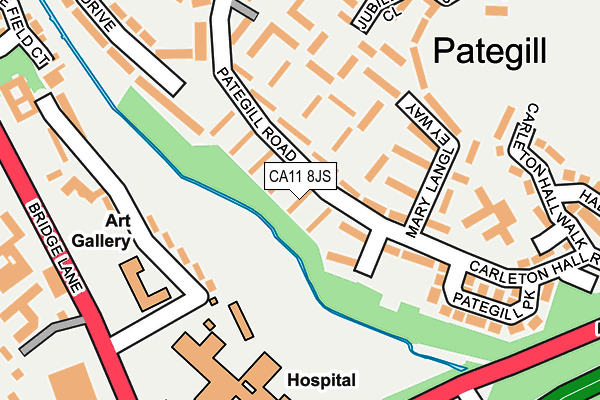 CA11 8JS map - OS OpenMap – Local (Ordnance Survey)