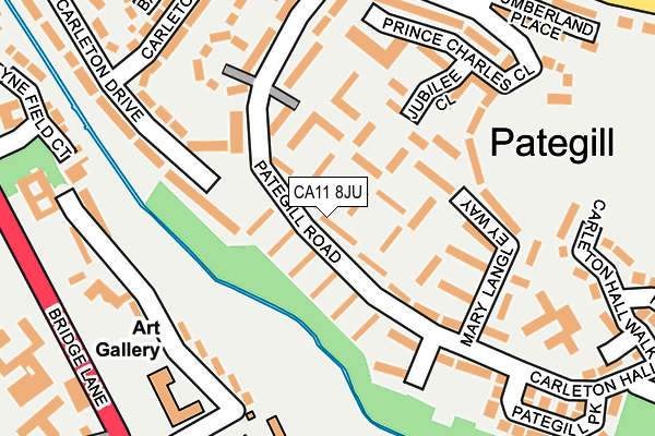 CA11 8JU map - OS OpenMap – Local (Ordnance Survey)