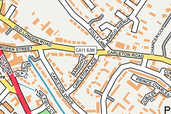 CA11 8JW map - OS OpenMap – Local (Ordnance Survey)