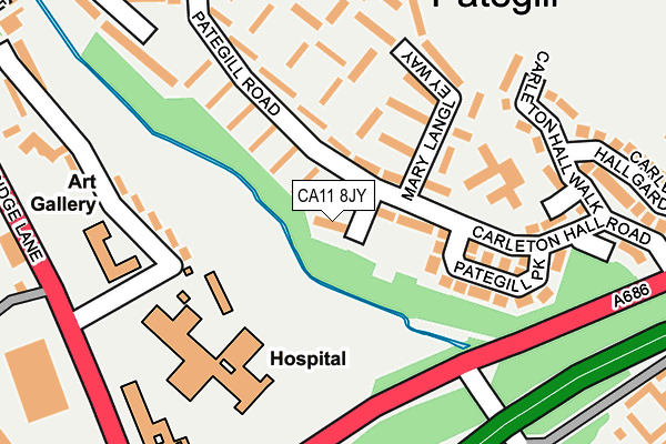 CA11 8JY map - OS OpenMap – Local (Ordnance Survey)