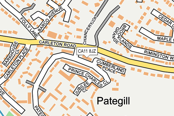 CA11 8JZ map - OS OpenMap – Local (Ordnance Survey)