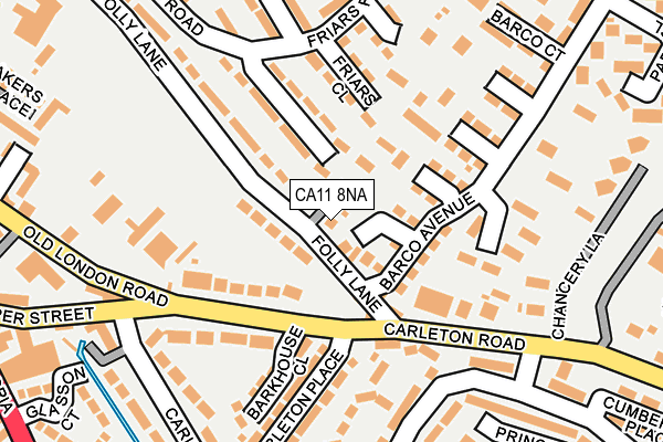 CA11 8NA map - OS OpenMap – Local (Ordnance Survey)
