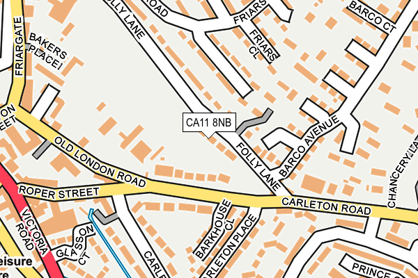 CA11 8NB map - OS OpenMap – Local (Ordnance Survey)