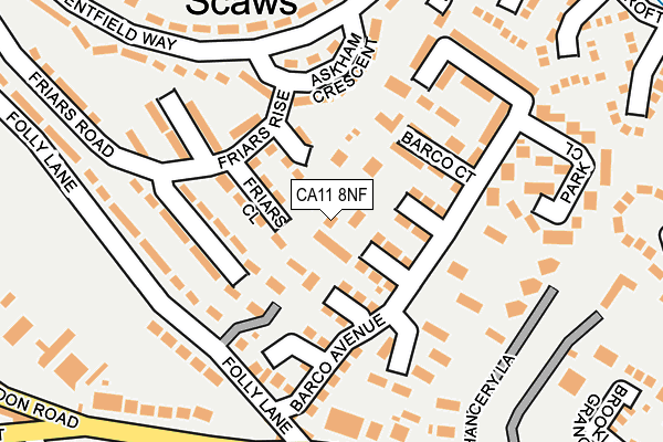 CA11 8NF map - OS OpenMap – Local (Ordnance Survey)