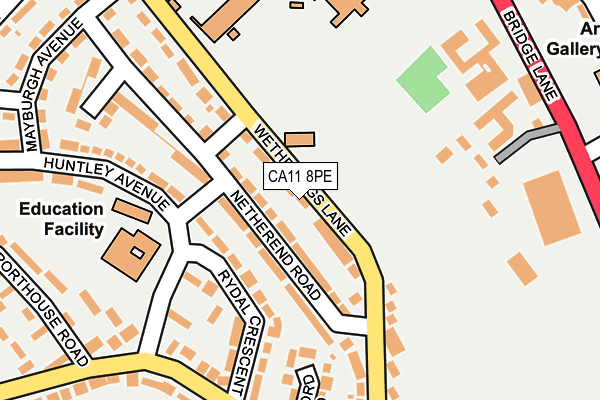 CA11 8PE map - OS OpenMap – Local (Ordnance Survey)