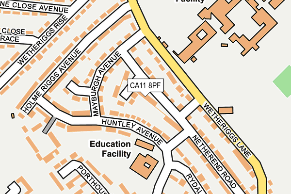 CA11 8PF map - OS OpenMap – Local (Ordnance Survey)