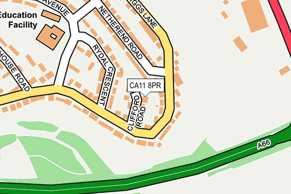 CA11 8PR map - OS OpenMap – Local (Ordnance Survey)