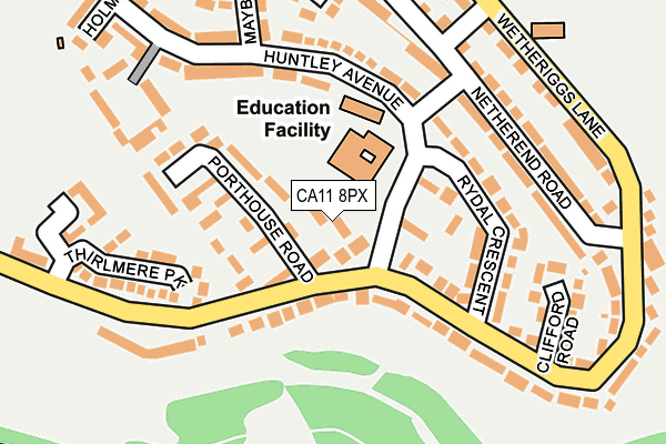 CA11 8PX map - OS OpenMap – Local (Ordnance Survey)