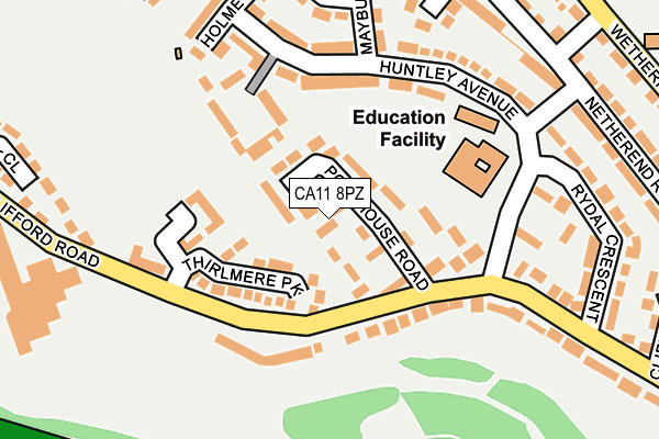 CA11 8PZ map - OS OpenMap – Local (Ordnance Survey)