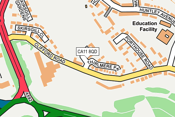 CA11 8QD map - OS OpenMap – Local (Ordnance Survey)