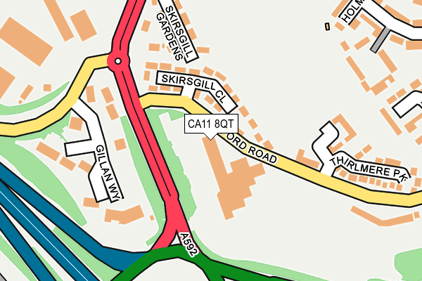 CA11 8QT map - OS OpenMap – Local (Ordnance Survey)