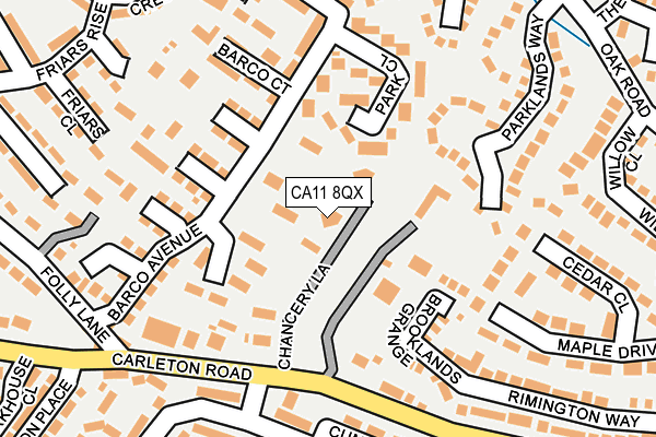 CA11 8QX map - OS OpenMap – Local (Ordnance Survey)