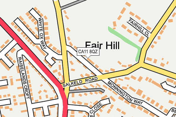 CA11 8QZ map - OS OpenMap – Local (Ordnance Survey)