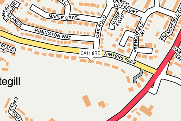 CA11 8RE map - OS OpenMap – Local (Ordnance Survey)