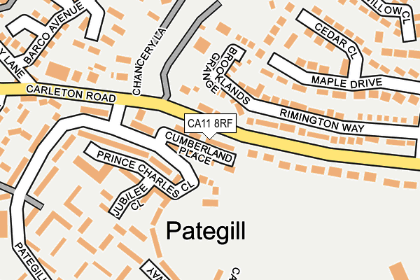 CA11 8RF map - OS OpenMap – Local (Ordnance Survey)