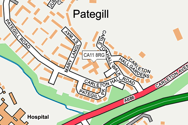 CA11 8RG map - OS OpenMap – Local (Ordnance Survey)