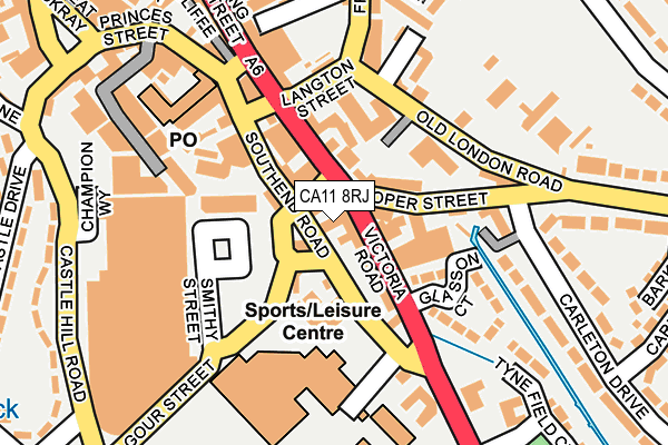 CA11 8RJ map - OS OpenMap – Local (Ordnance Survey)