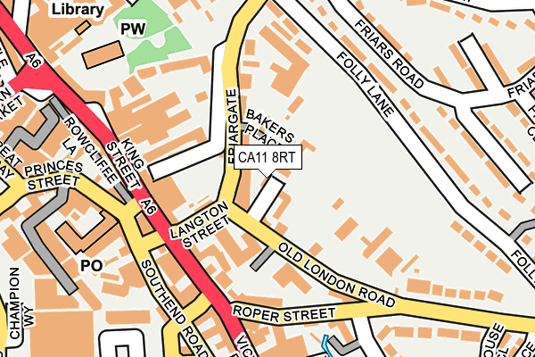 CA11 8RT map - OS OpenMap – Local (Ordnance Survey)