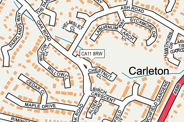 CA11 8RW map - OS OpenMap – Local (Ordnance Survey)