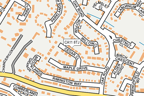 CA11 8TJ map - OS OpenMap – Local (Ordnance Survey)