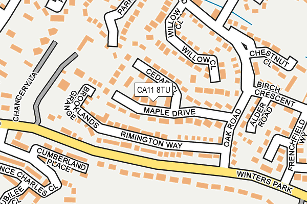 CA11 8TU map - OS OpenMap – Local (Ordnance Survey)