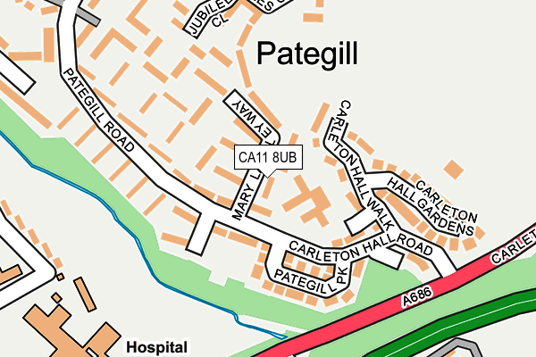 CA11 8UB map - OS OpenMap – Local (Ordnance Survey)