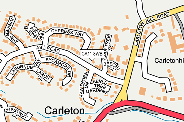 CA11 8WB map - OS OpenMap – Local (Ordnance Survey)