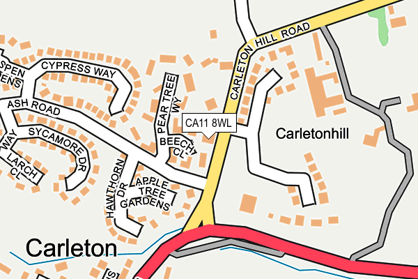 CA11 8WL map - OS OpenMap – Local (Ordnance Survey)