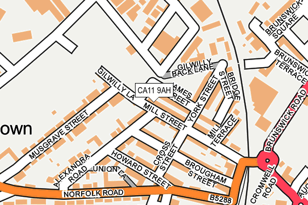 CA11 9AH map - OS OpenMap – Local (Ordnance Survey)