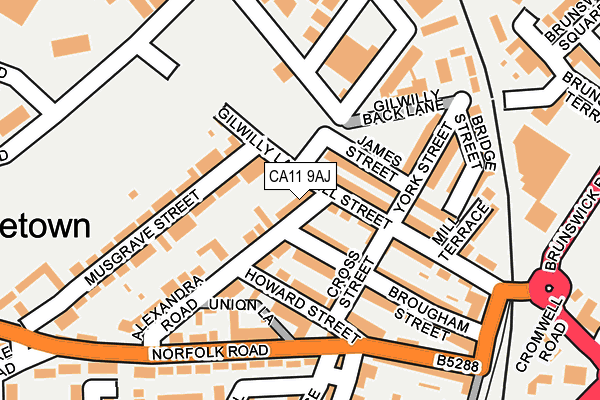 CA11 9AJ map - OS OpenMap – Local (Ordnance Survey)