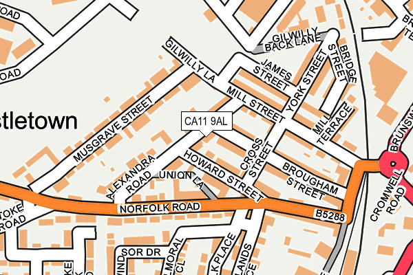 CA11 9AL map - OS OpenMap – Local (Ordnance Survey)