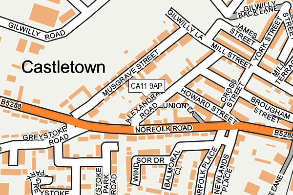 CA11 9AP map - OS OpenMap – Local (Ordnance Survey)