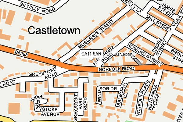 CA11 9AR map - OS OpenMap – Local (Ordnance Survey)