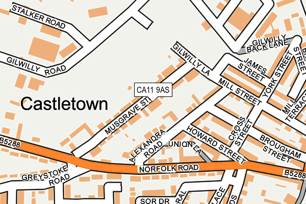 CA11 9AS map - OS OpenMap – Local (Ordnance Survey)