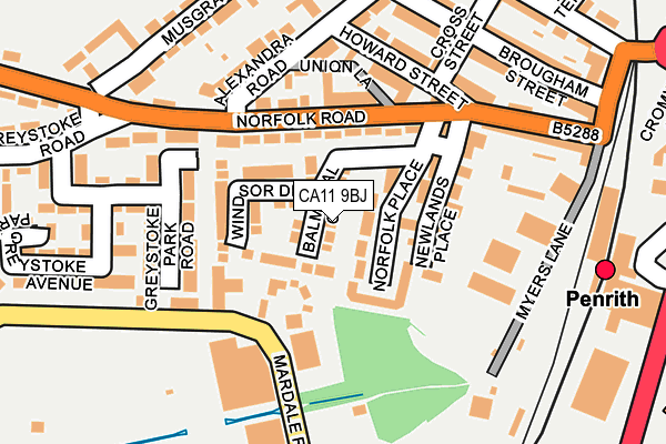 CA11 9BJ map - OS OpenMap – Local (Ordnance Survey)