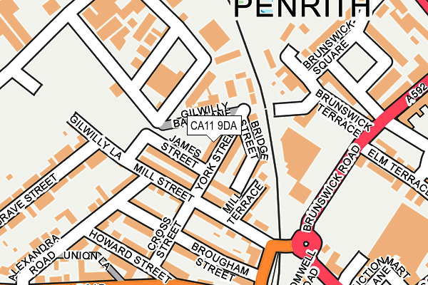 CA11 9DA map - OS OpenMap – Local (Ordnance Survey)