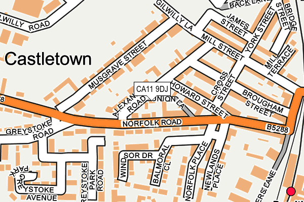 CA11 9DJ map - OS OpenMap – Local (Ordnance Survey)