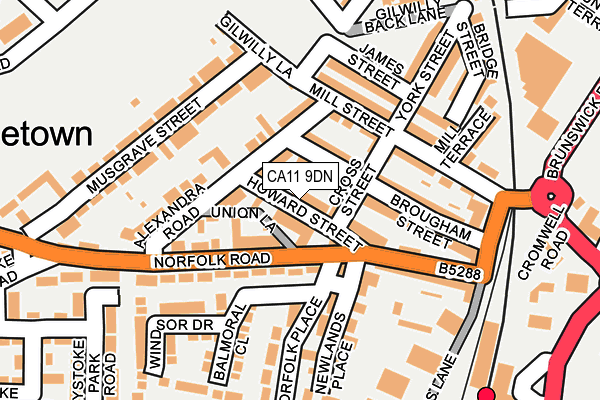 CA11 9DN map - OS OpenMap – Local (Ordnance Survey)