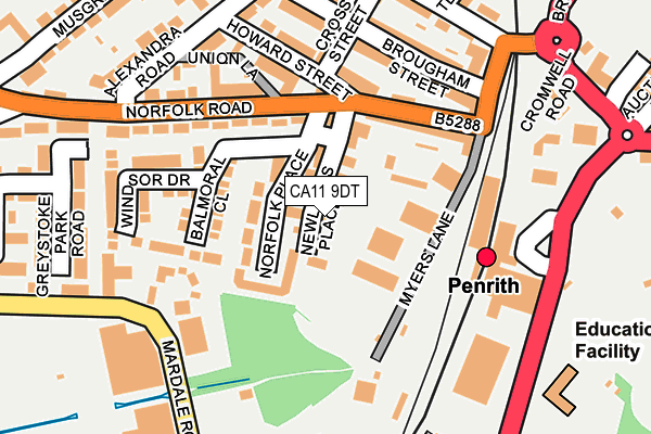 CA11 9DT map - OS OpenMap – Local (Ordnance Survey)