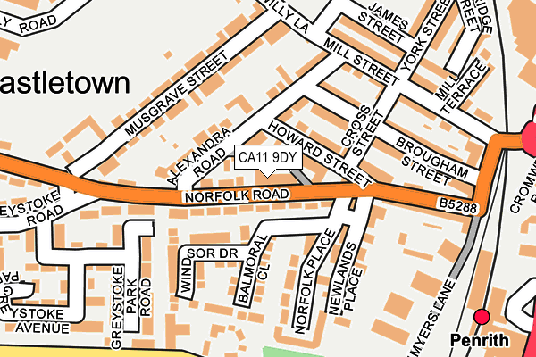 CA11 9DY map - OS OpenMap – Local (Ordnance Survey)